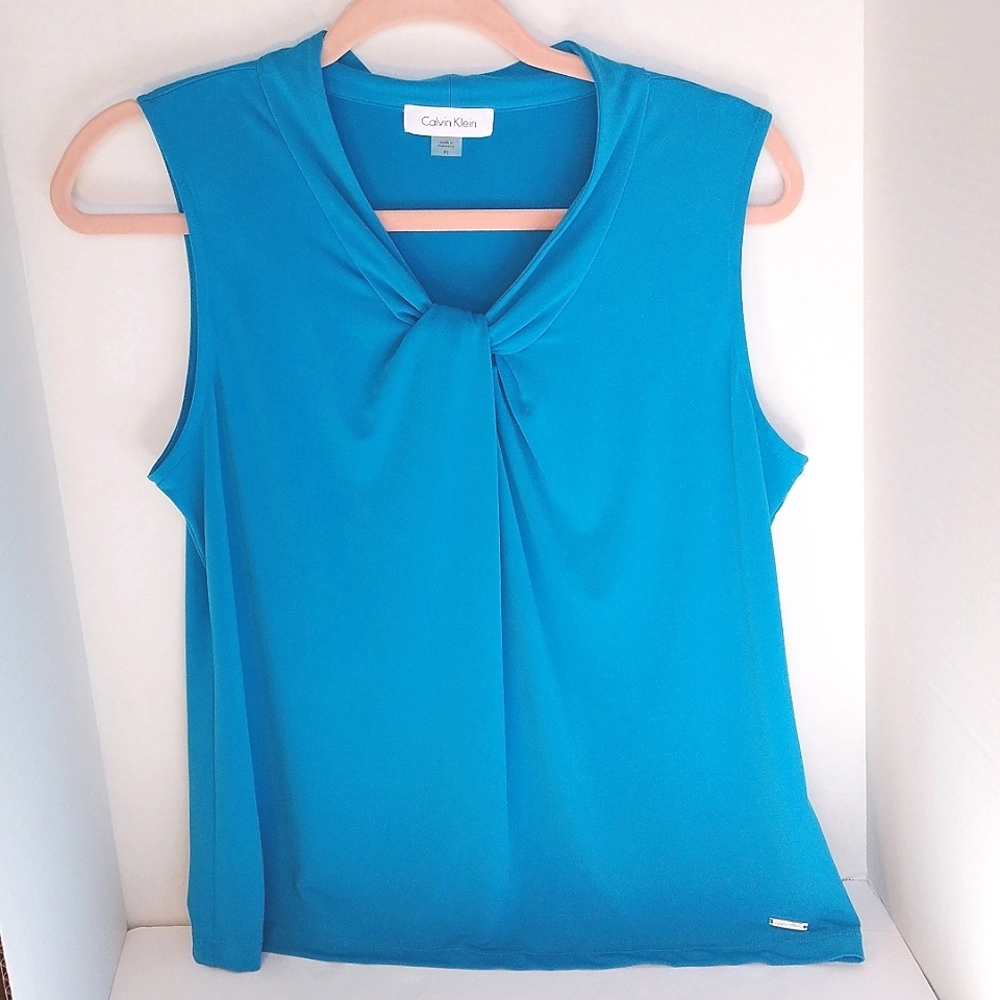 Calvin Klein P Large teal blouse